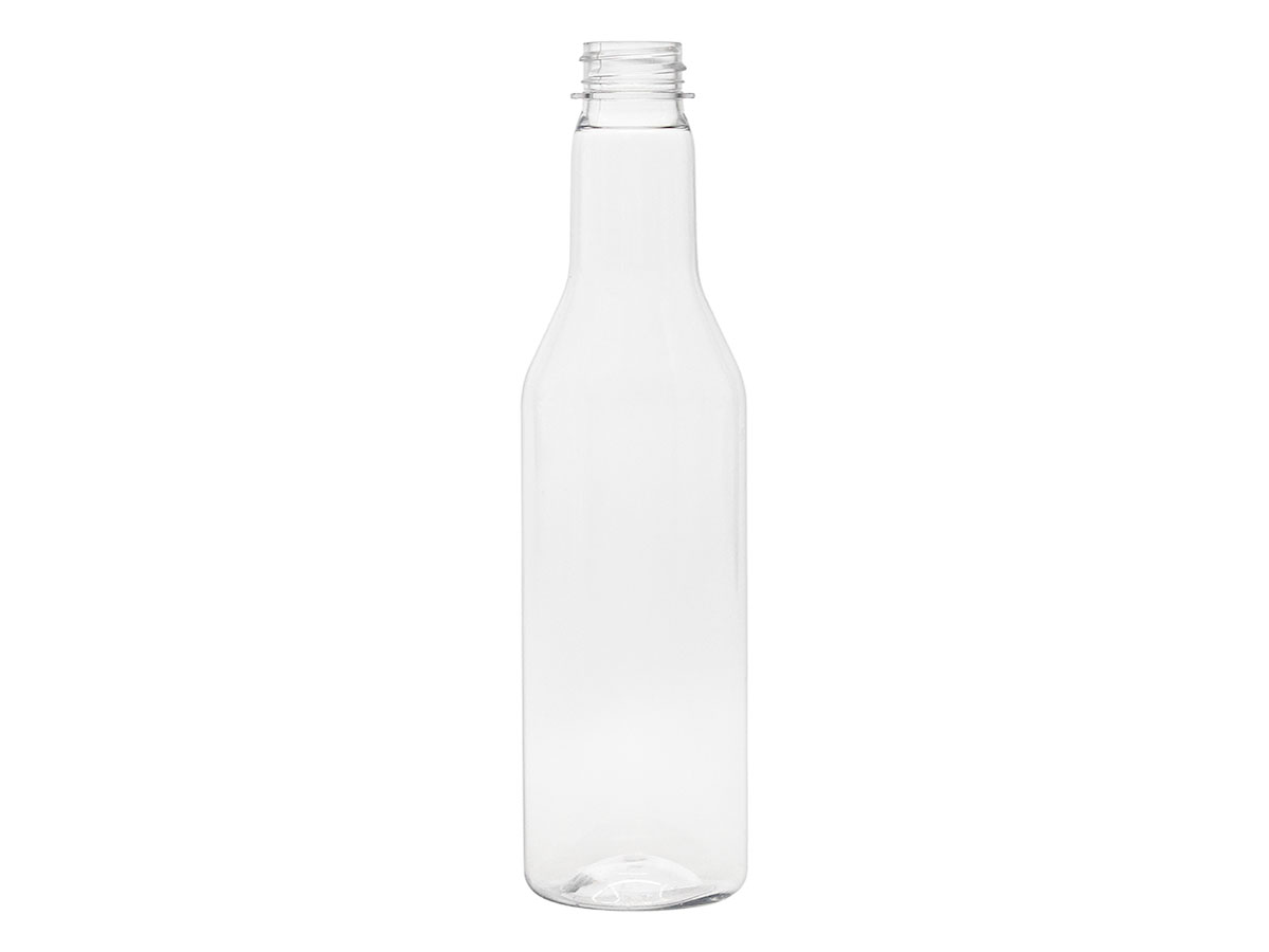 12 oz., 28/400 Finish, Clear, Bottles, PET, Automotive Additive Style, Label Panel
