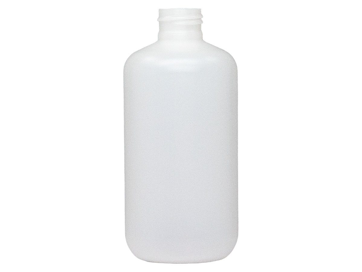 8 oz., 24/410 Finish, Natural, Bottles, LDPE, Boston Round