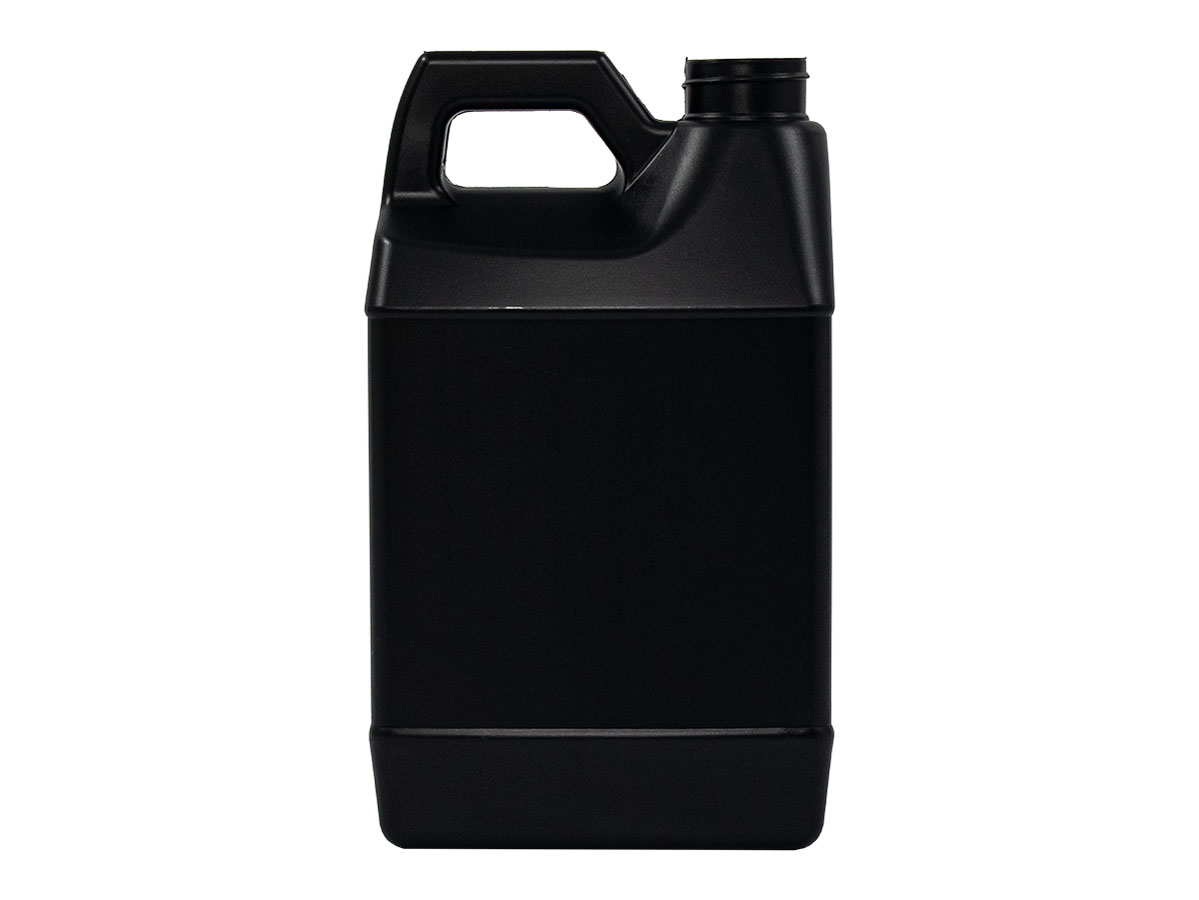 64 oz., 38/400 Finish, Black, Bottles, HDPE, F-Style, Label Panel