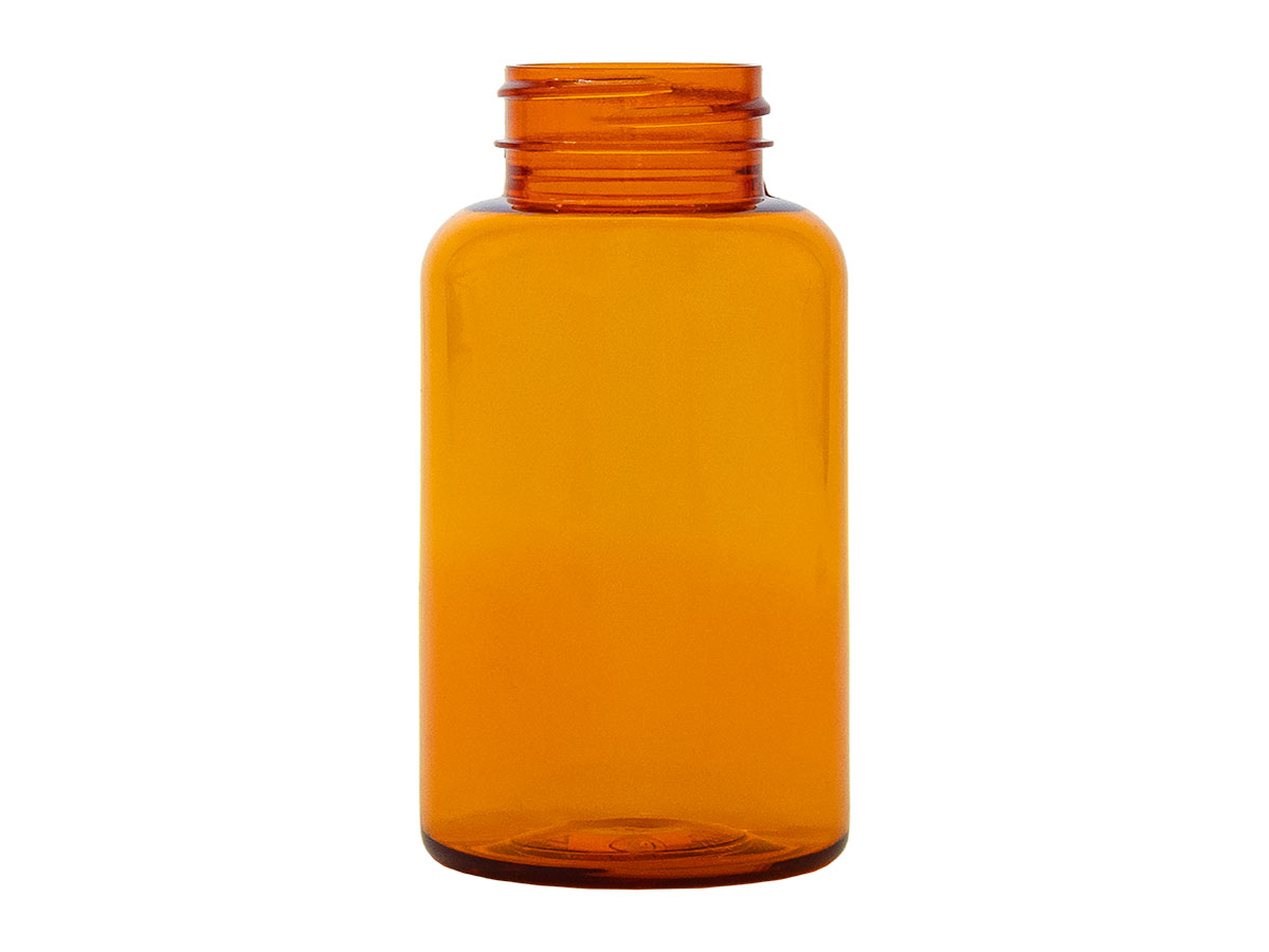200 cc, 38/400 Finish, Orange, Bottles, Pet, Round Packer