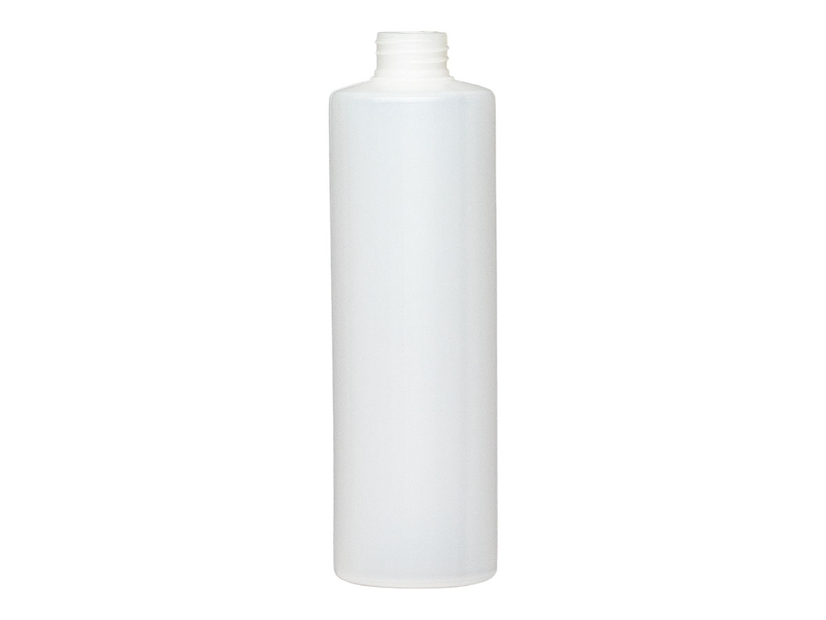 16 oz., 28/410 Finish, Natural, Bottles, HDPE, Cylinder Round