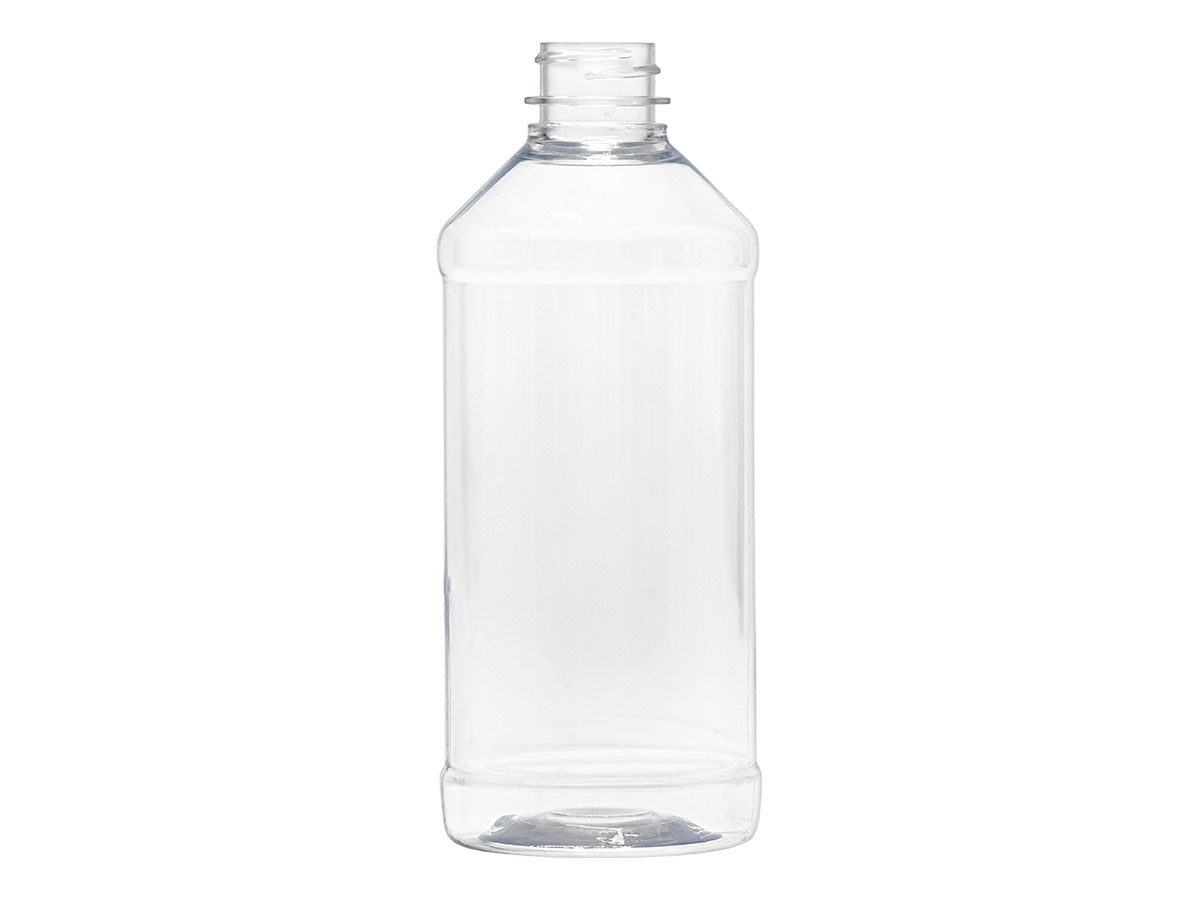 16 oz., 28/400 Finish, Clear, Bottles, Pet, Modern Round