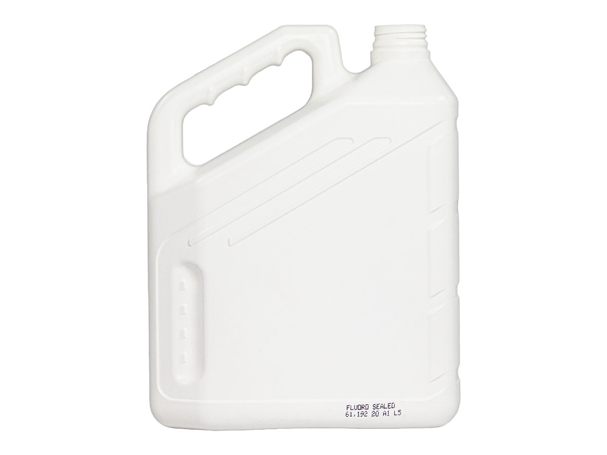 1 Gallon, 38/415 Finish, White, Bottles, HDPE, F-Style, Label Panel