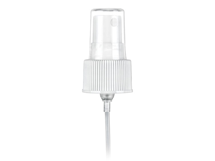 24/410 Finish, White, Sprayers, Fine Mist, Fine Ribbed, 6 7/8" DT