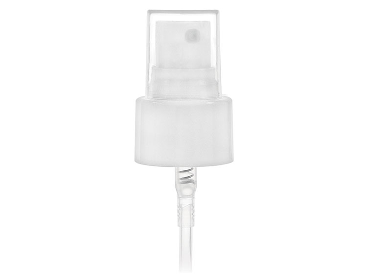 24/410 Finish, White, Sprayers, Fine Mist, Smooth, Clear Hood, 6 1/4" DT
