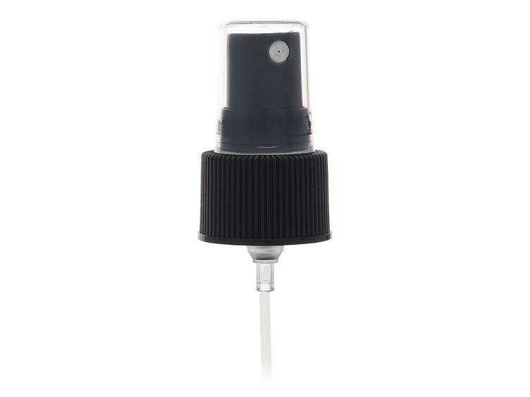 24/410 Finish, Black, Sprayers, Fine Mist, Fine Ribbed, 5 3/8" DT