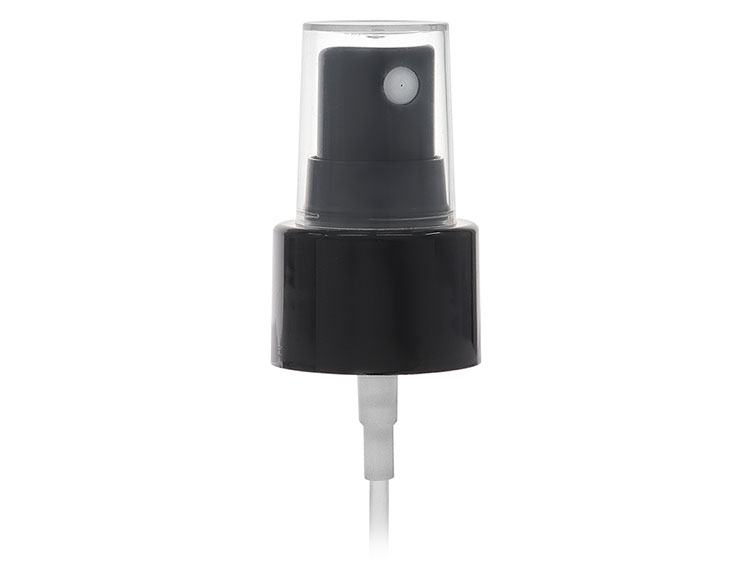 24/410 Finish, Black, Sprayers, Fine Mist, Smooth, Clear Hood, 6 3/4" DT