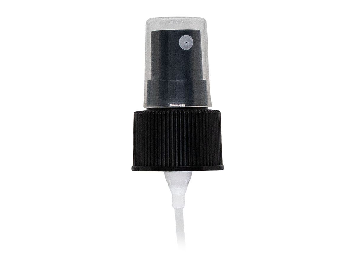 24/410 Finish, Black, Sprayers, Fine Mist, Fine Ribbed, Euromist, 5 13/16" DT