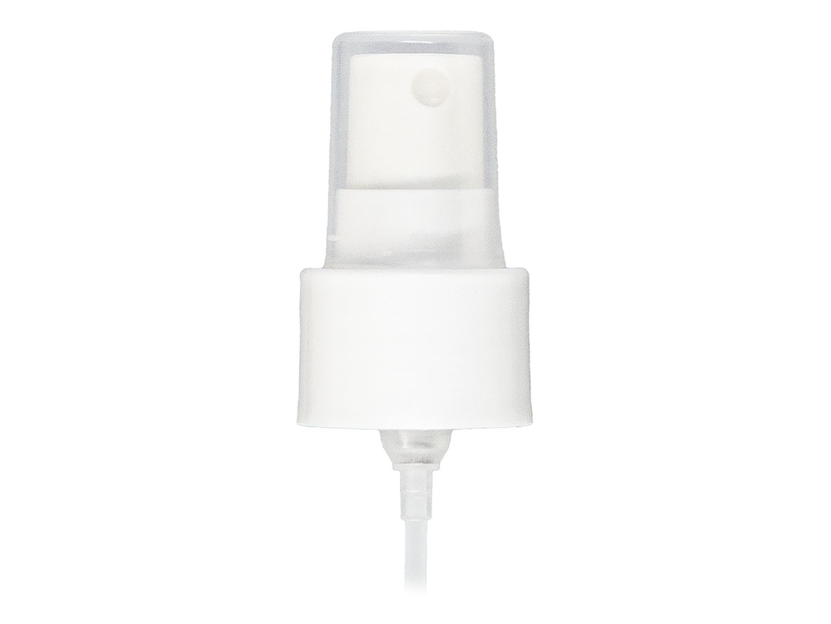 24/410 Finish, White, Sprayers, Fine Mist, Smooth, Clear Hood, 5" DT