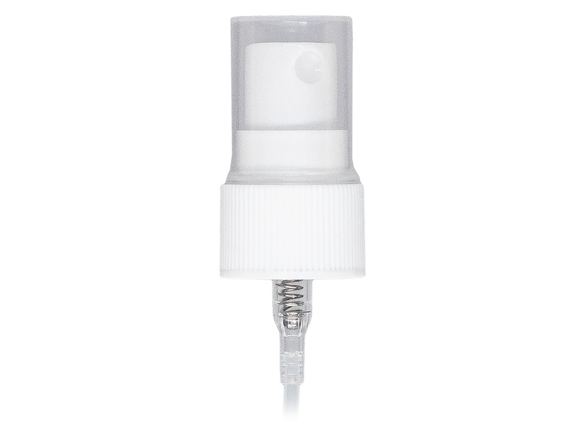 20/41 Finish, White, Sprayers, Fine Mist, Fine Ribbed, Clear Hood, 4 1/16" DT