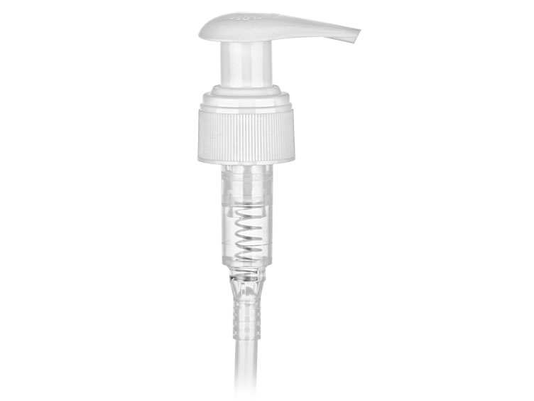 24/410 Finish, White, Pumps, Lotion, Fine Ribbed, Lock Up, 2cc, 5 3/16" DT