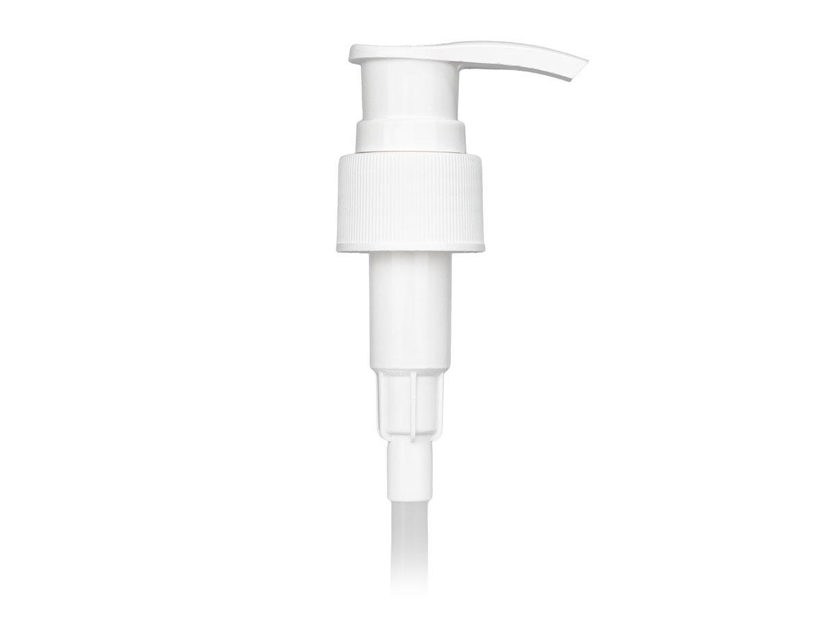 24/410 Finish, White, Pumps, Lotion, Fine Ribbed, Lock Down, 2cc, 6 1/2" DT