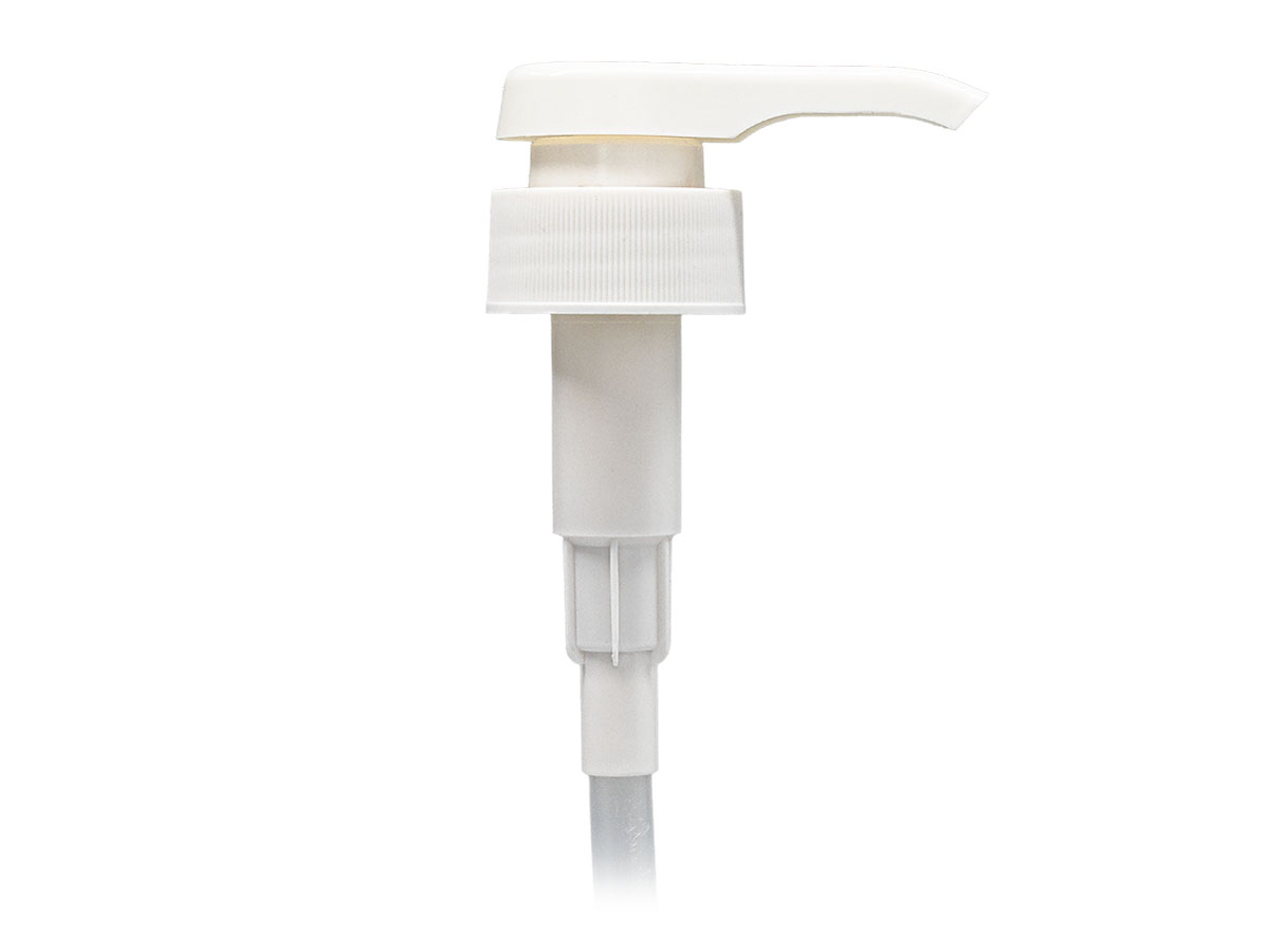 33/400 Finish, White, Pumps, Lotion, Fine Ribbed, Lock Down, 3.5cc, 8 3/4" DT