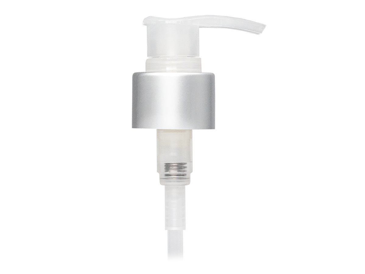 24/415 Finish, Silver/Natural, Pumps, Lotion, Metal Shell, Lock Down, 1.5cc, 3 5/8" DT