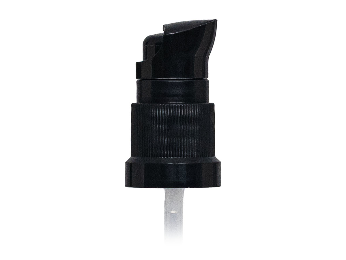 18/415 Finish, Black, Pumps, Treatment, Fine Ribbed, Ship Clip, 4 11/16" Dt