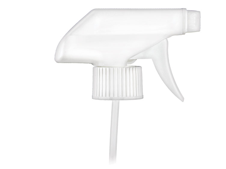 28/410 Finish, White, Sprayers, Trigger, Spray/Stream/Off, 10" DT
