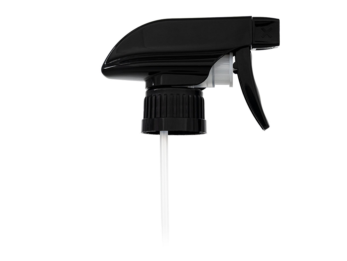 28mm Ratchet Finish, Black, Sprayers, Trigger, Express, Spray/Stream/Off, 1.1cc, 9 1/2" DT