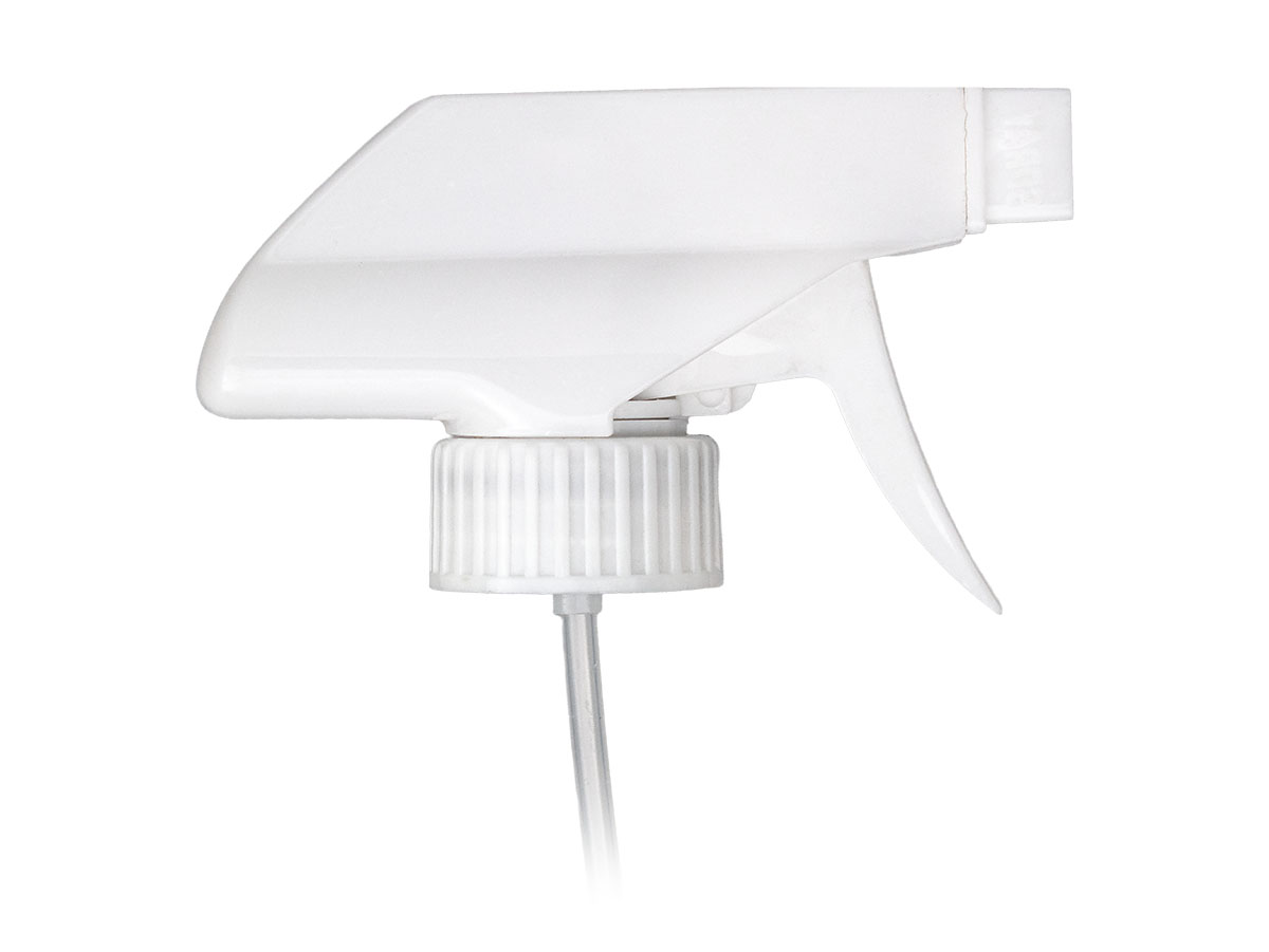 28/400 Finish, White, Sprayers, Trigger, Spray/Stream/Off, 9 1/16" DT