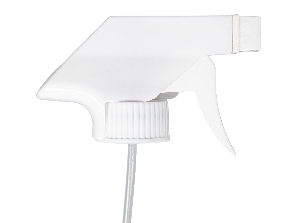 28/400 Finish, White, Sprayers, Trigger, Spray/Stream/Off, 9" DT