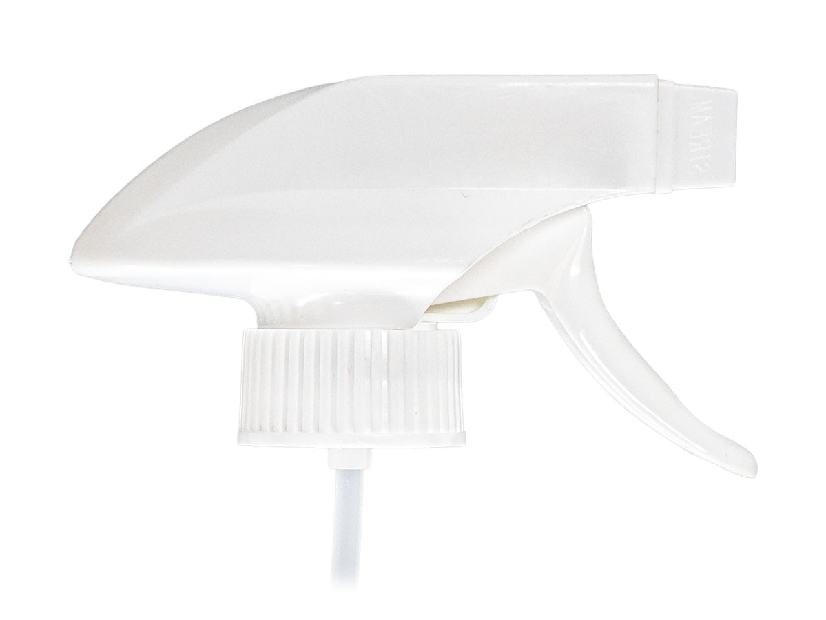 28/400 Finish, White, Sprayers, Trigger, Spray/Stream/Off, 9 1/2" DT