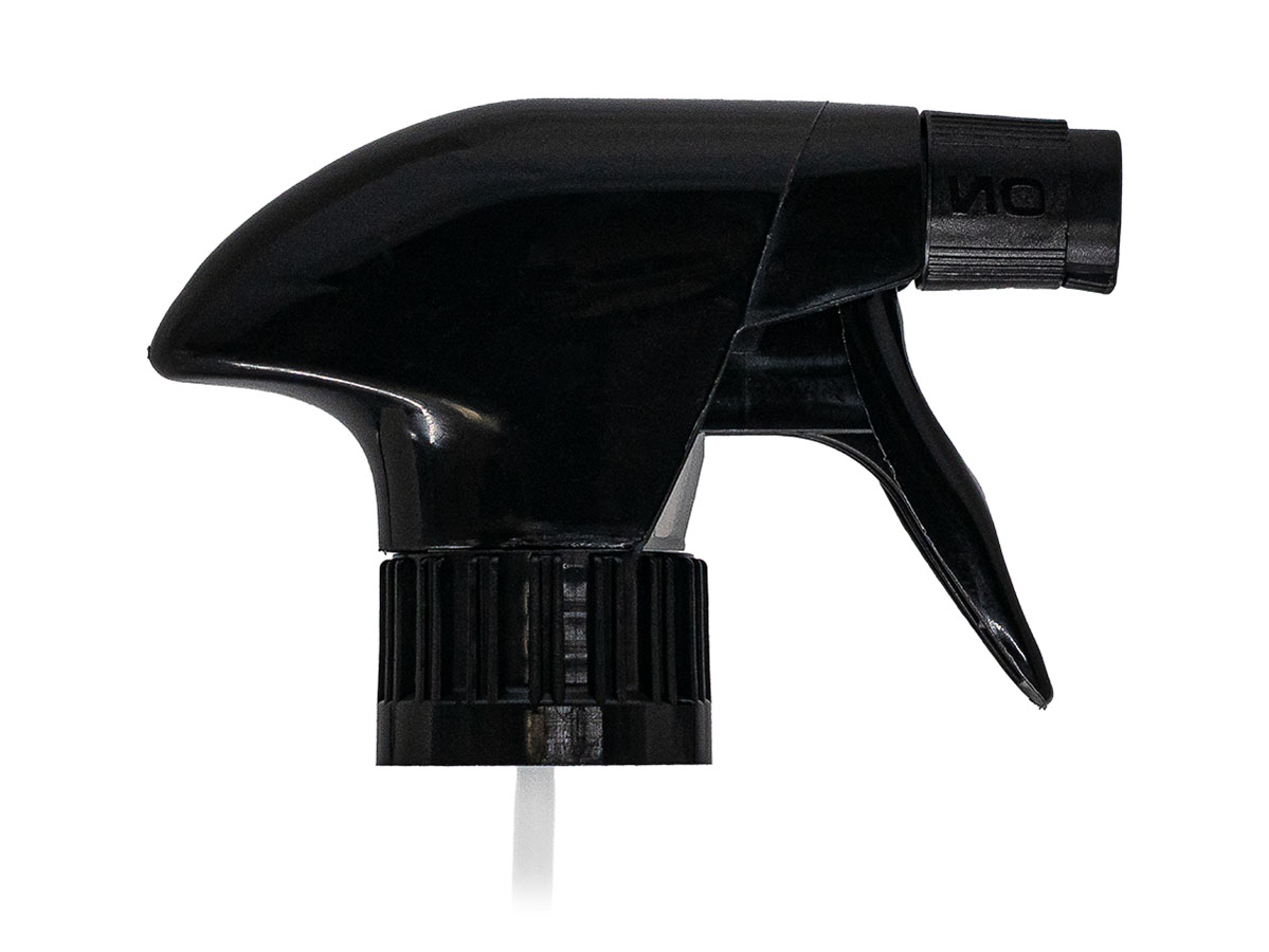 28mm Ratchet Finish, Black, Sprayers, Trigger, Foamer Nozzle, On/Off, 9 5/8" DT