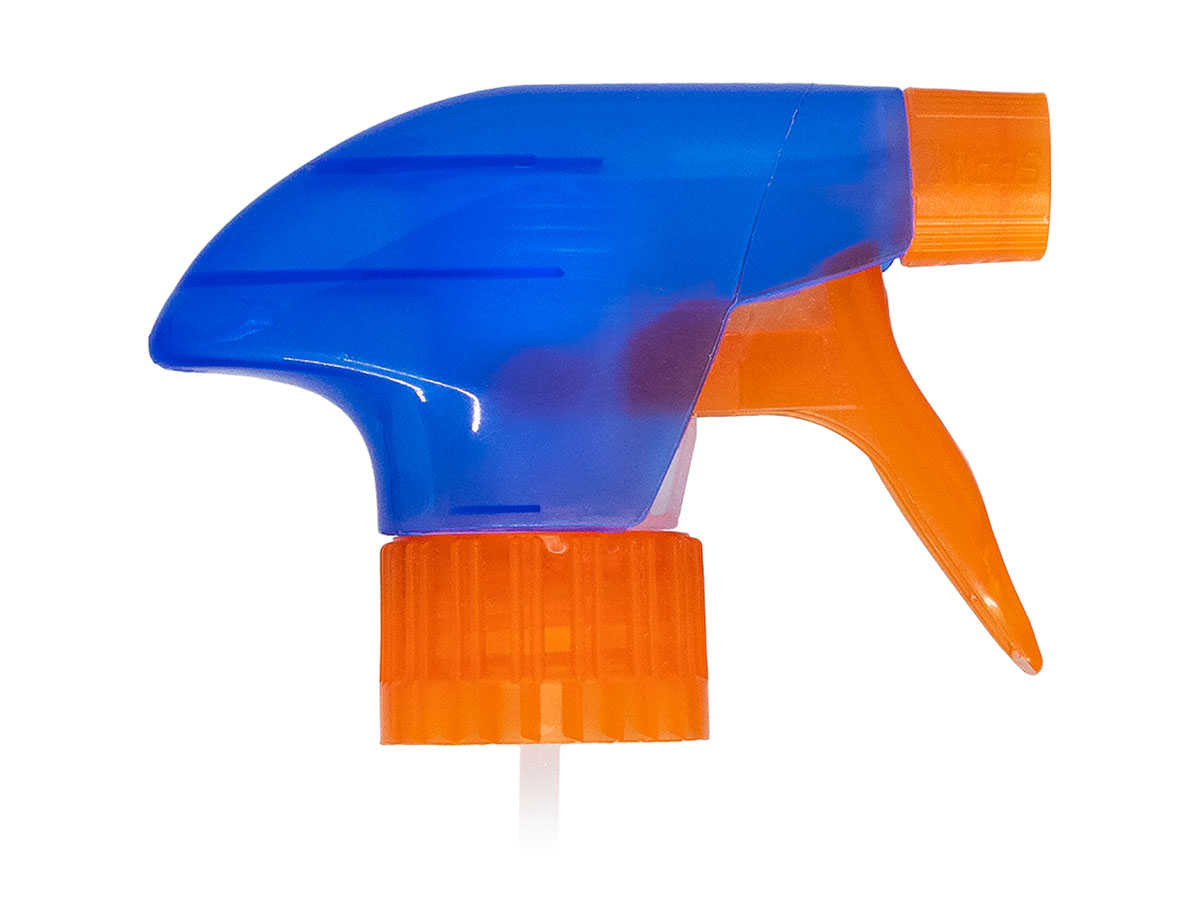 28mm Ratchet Finish, Blue/Orange, Sprayers, Trigger, Spray/Stream/Off, 9 5/8" Dt