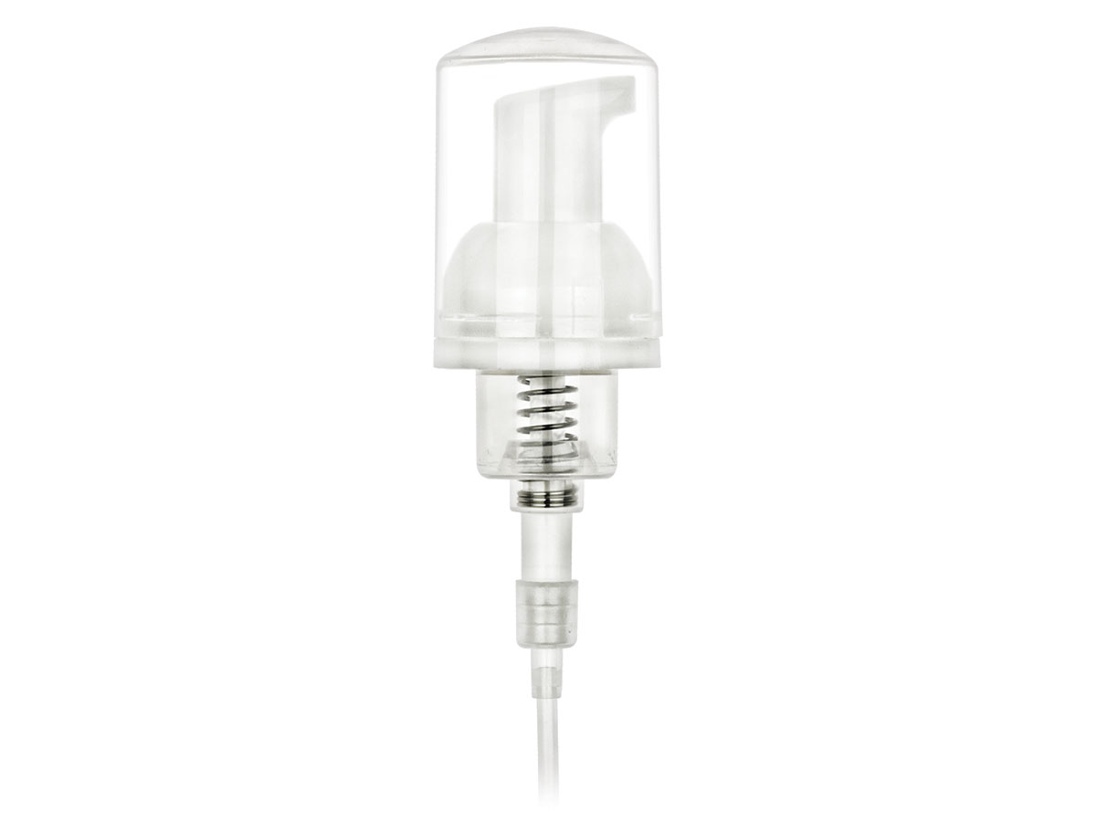 30mm Finish, White, Pumps, Foamer, Clear Hood, .25cc, 3 3/8" DT