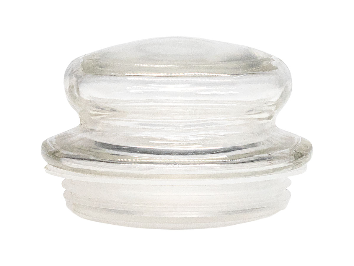 53mm Finish, Flint, Candle Glass Lids, Glass, Round, Plastic Gasket