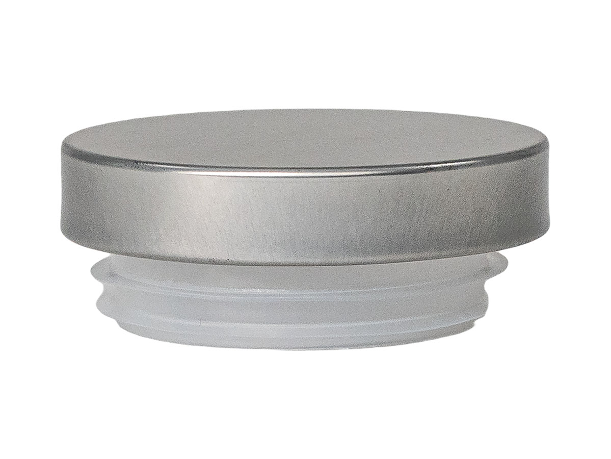Silver, Candle Glass Lids, Metal, Round, Push-On Finish