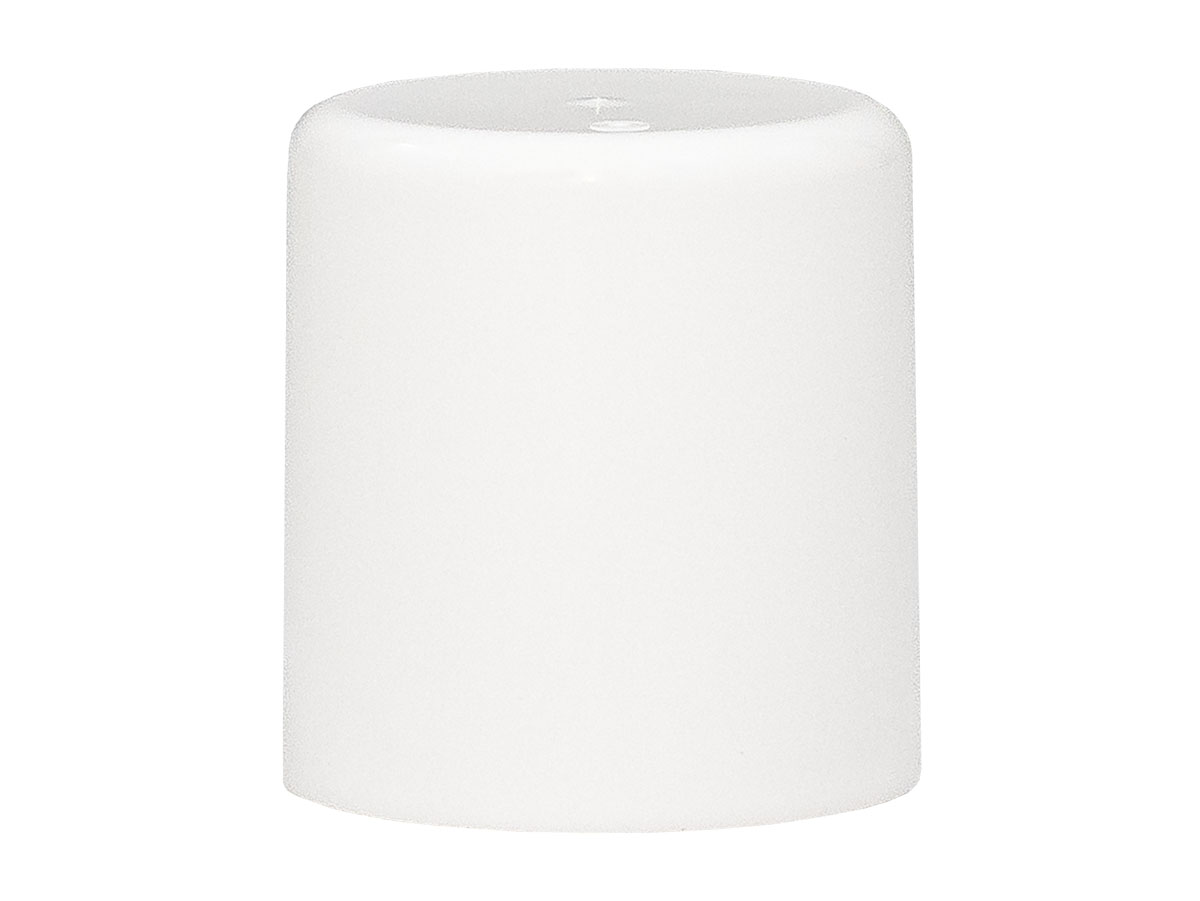 White, Overcaps, Round, 1 3/8" Dia X 1 7/16" Tall, Snap-On Finish