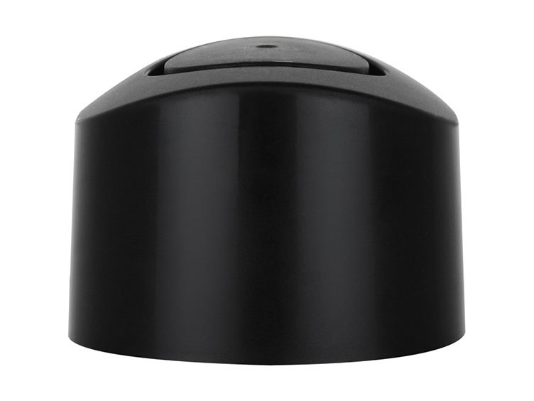 30mm Finish, Black, Refill Caps, PP, Smooth, Matte Top, Round