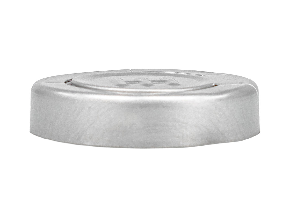 28mm Finish, Silver, Seals, Aluminum, Round, Crimp, Pull Tab, Foam Lnr