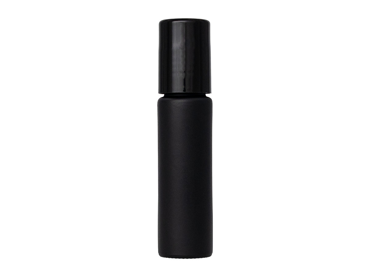 10 mL, 16mm Finish, Black, Sets, Bottles/Fitments/Caps, Glass, Roll-On Style