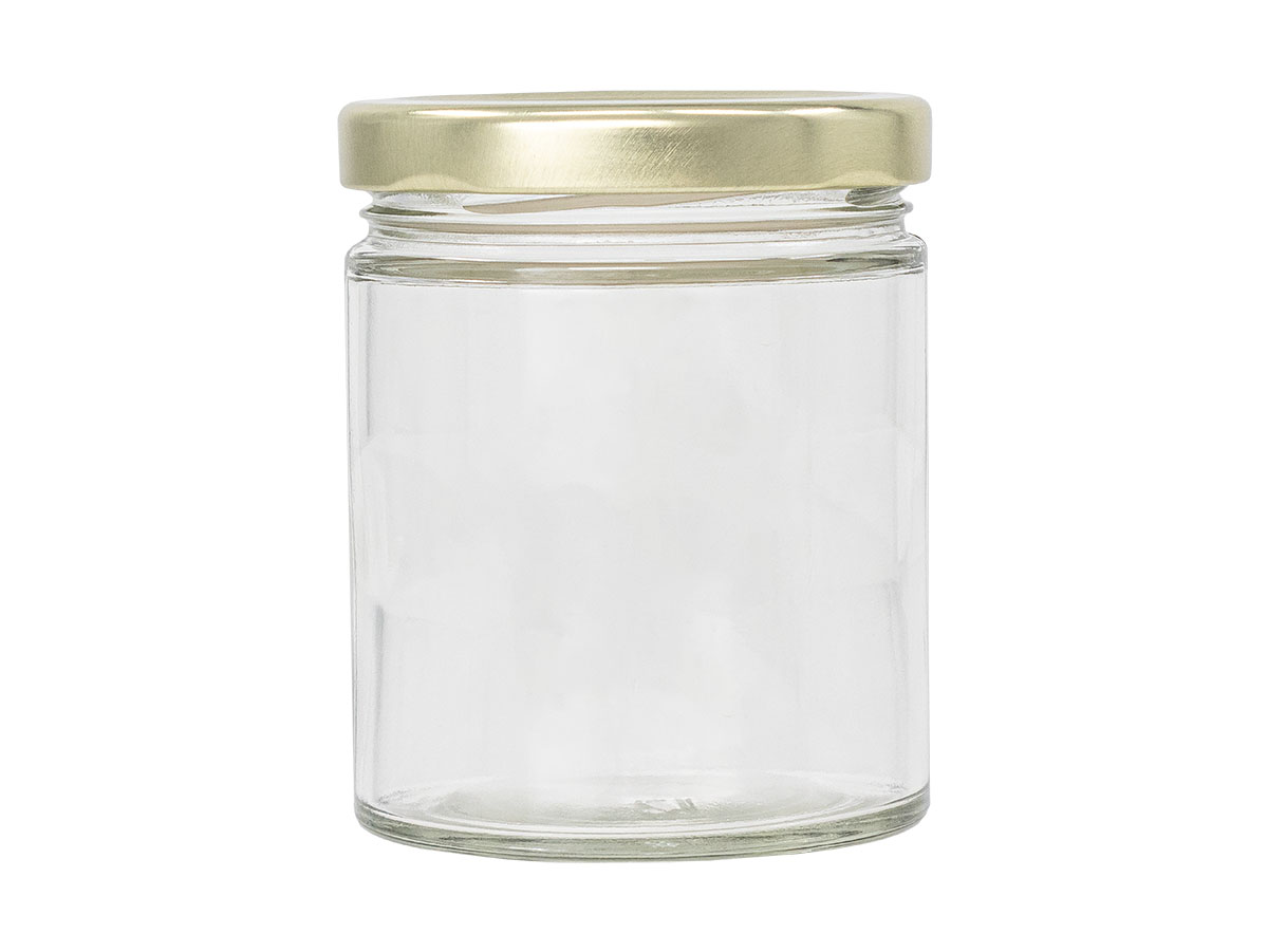 6 oz., 63mm 4 Lug Finish, Flint/Gold, Sets, Jars/Caps, Glass, Round