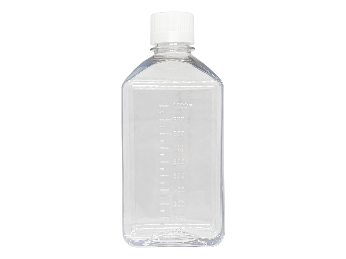 1000 mL, 33mm Finish, Clear/Natural, Sets, Bottles/Caps, Bottles, PET, Square, Tapered Shoulders