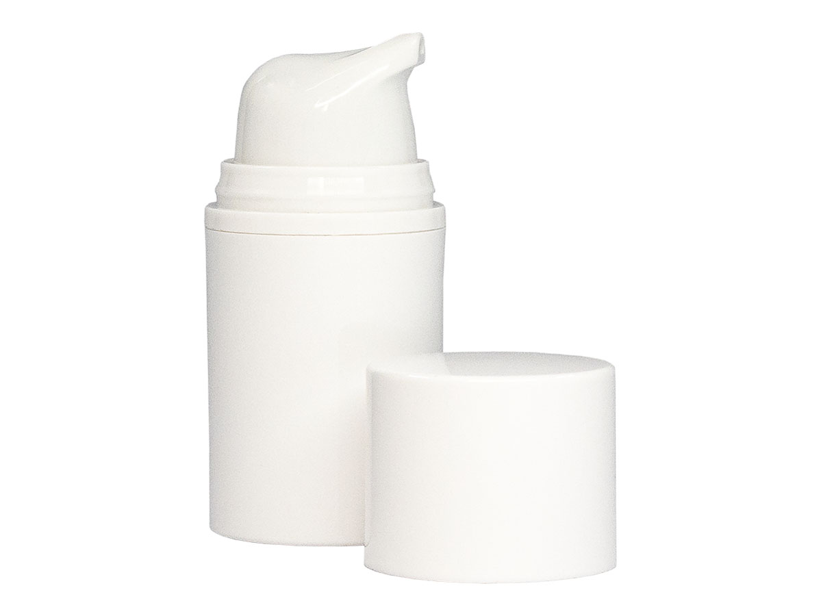 15 mL, 32mm Finish, White, Sets, Bottles/Pumps, Other, Airless Cylinder Round
