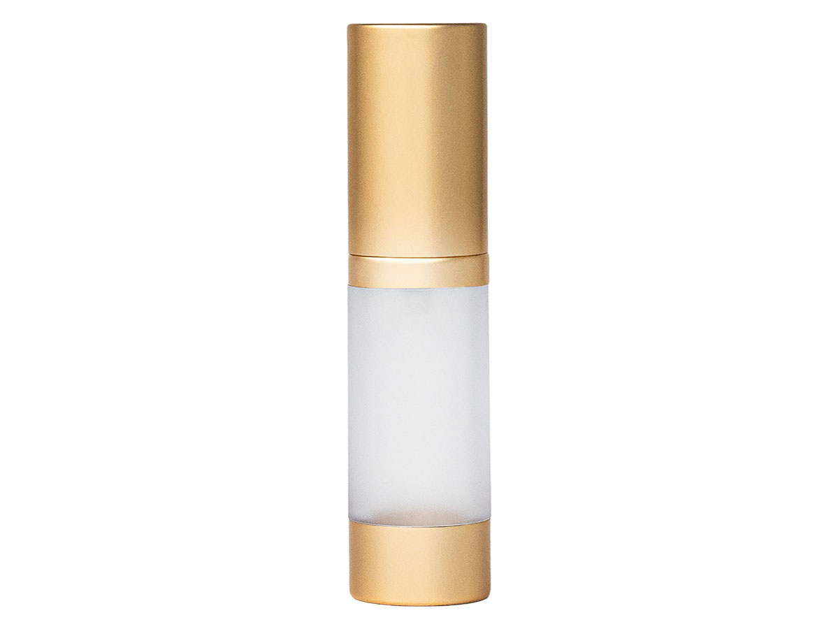 60 mL, 20/415 Finish, Gold/Frosted, Sets, Bottles/Pumps, Other, Airless Cylinder Round