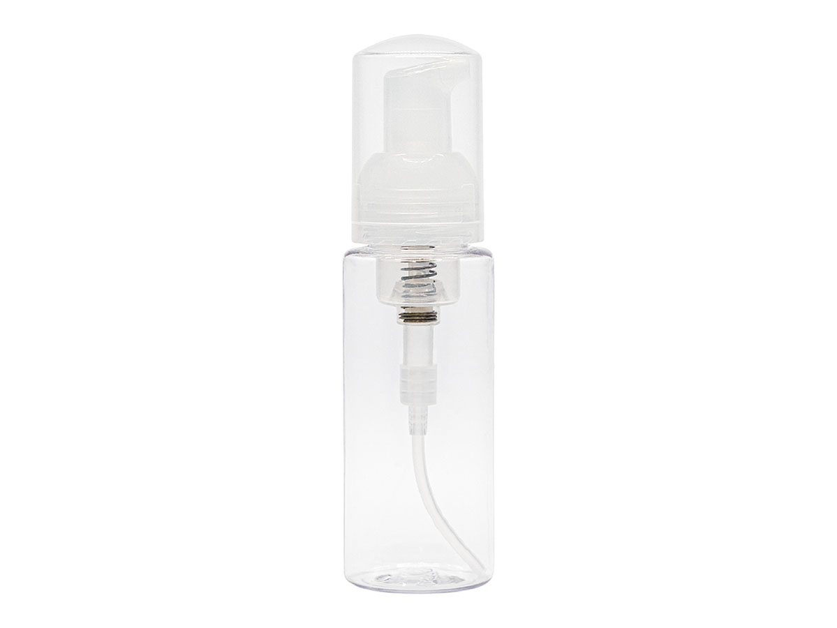 2 oz., 28mm Finish, Clear/Natural, Sets, Bottles/Pumps, PET, Foamer Style Cylinder Round