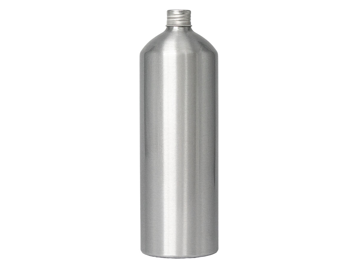 32 oz., 24/400 Finish, Silver, Sets, Bottles/Caps, Aluminum, Bullet, 80mm X 245mm