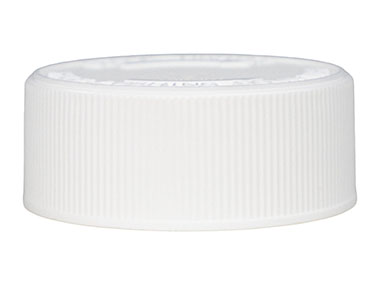 38/400 Finish, White, Caps, CRC, Fine Ribbed, Vented Foam Lnr