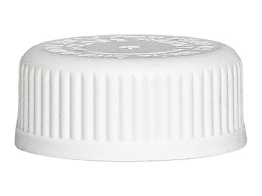 28/400 Finish, White, Caps, Crc, Fine Ribbed, Pulp/Hs Lnr