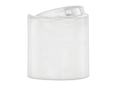 28/410 Finish, White, Caps, Dispensing, Smooth, Disc-Top, .219" Orf, (F)