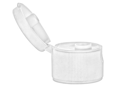 24/410 Finish, White, Caps, Dispensing, Fine Ribbed, Snap-Top, .250" Orf, HS Lnr