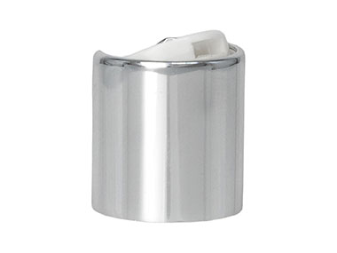 20/410 Finish, Silver/White, Caps, Dispensing, Metal Shell, Disc-Top, .276" Orf