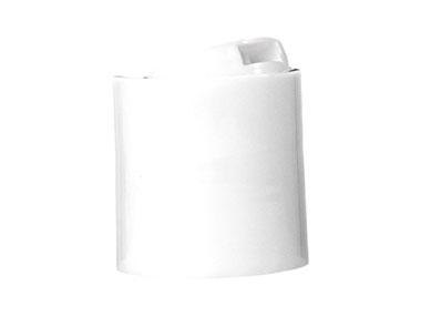 24/410 Finish, White, Caps, Dispensing, Smooth, Disc-Top, .240" Orf, (F)