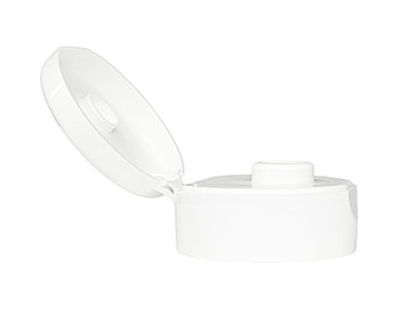 38/400 Finish, White, Caps, Dispensing, Smooth, Snap-Top, .449" Orf, HS Lnr