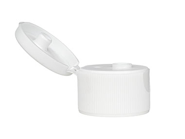28/410 Finish, White, Caps, Dispensing, Fine Ribbed, Snap-Top, .250" Orf