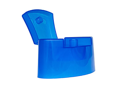 28mm Finish, Blue, Caps, Dispensing, Smooth, Euro Oval Snap-Top, .230" Orf