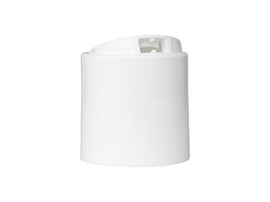 28/410 Finish, White, Caps, Dispensing, Smooth, Disc-Top, .325" Orf, (D)