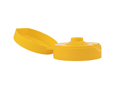 38/400 Finish, Yellow, Caps, PP, Dispensing, Matte, Snap-Top, .396" Orf, HS Lnr